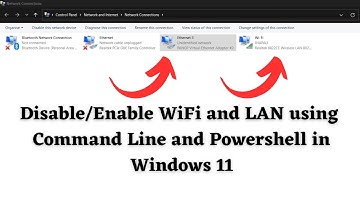 Disable/Enable WIFI and LAN in Windows 11  (Command Prompt or PowerShell)