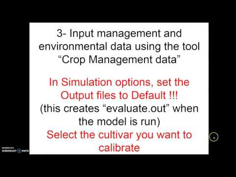 Model calibration using Gencalc in DSSAT 4.6