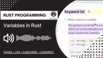 Variables in Rust - Tutorial - Basics of  Rust Programming for Audio - Keyword 