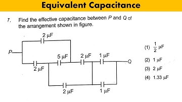 Find the effective capacitance between P and Q of the arrangement shown in figure. |Short Circuiting