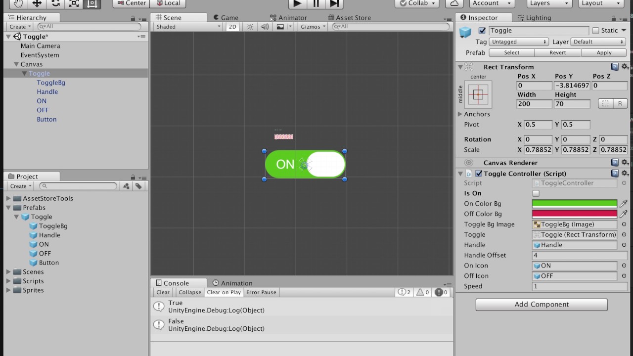 how to create toggle button - Questions & Answers - Unity Discussions