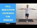 Falls reduction exercises for seniors, balance exercises for seniors, senior fitness, training