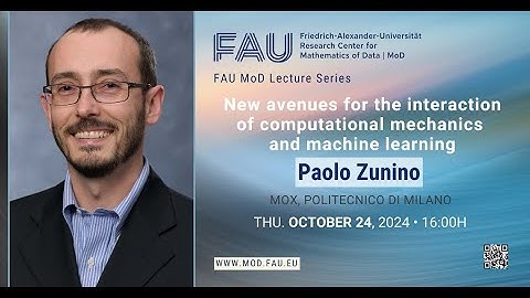 FAUMoDLecture: New avenues for the interaction of computational mechanics and machine learning