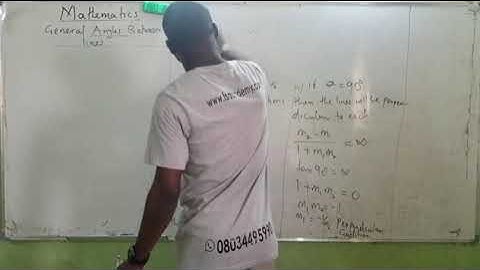 General Angle Between Two Lines