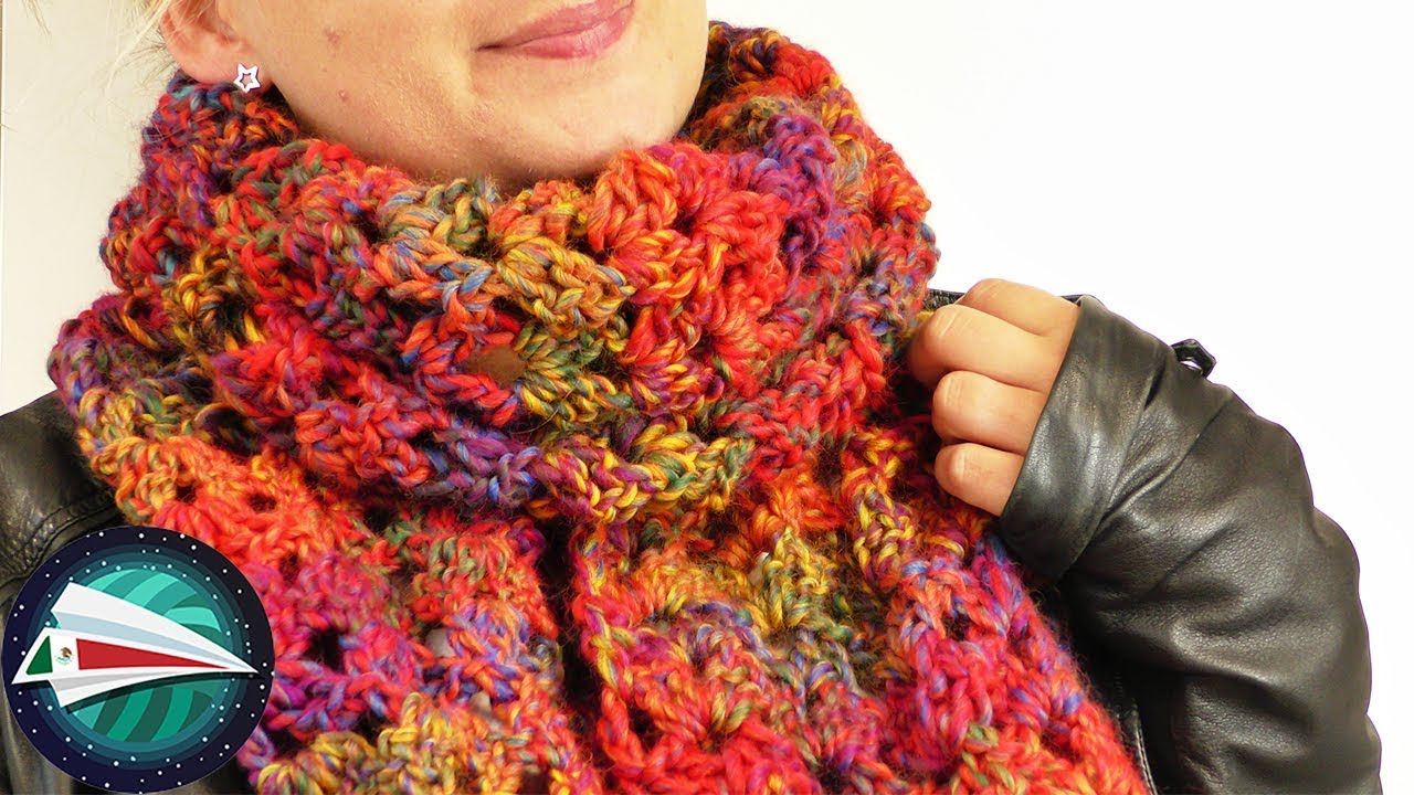 Tejiendo una bufanda para otoño | Bufanda super abrigada y suave en colores  de otoño - YouTube