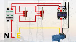 single phase motor control from two places