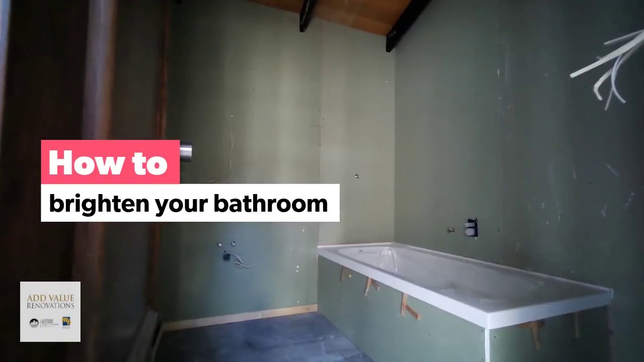 how to brighten bathroom without windows YouTube