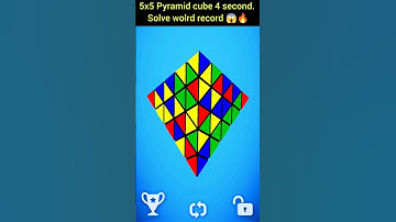 5x5 pyraminx solved in 4 second wolrd record 😲 #shorts #youtubeshorts