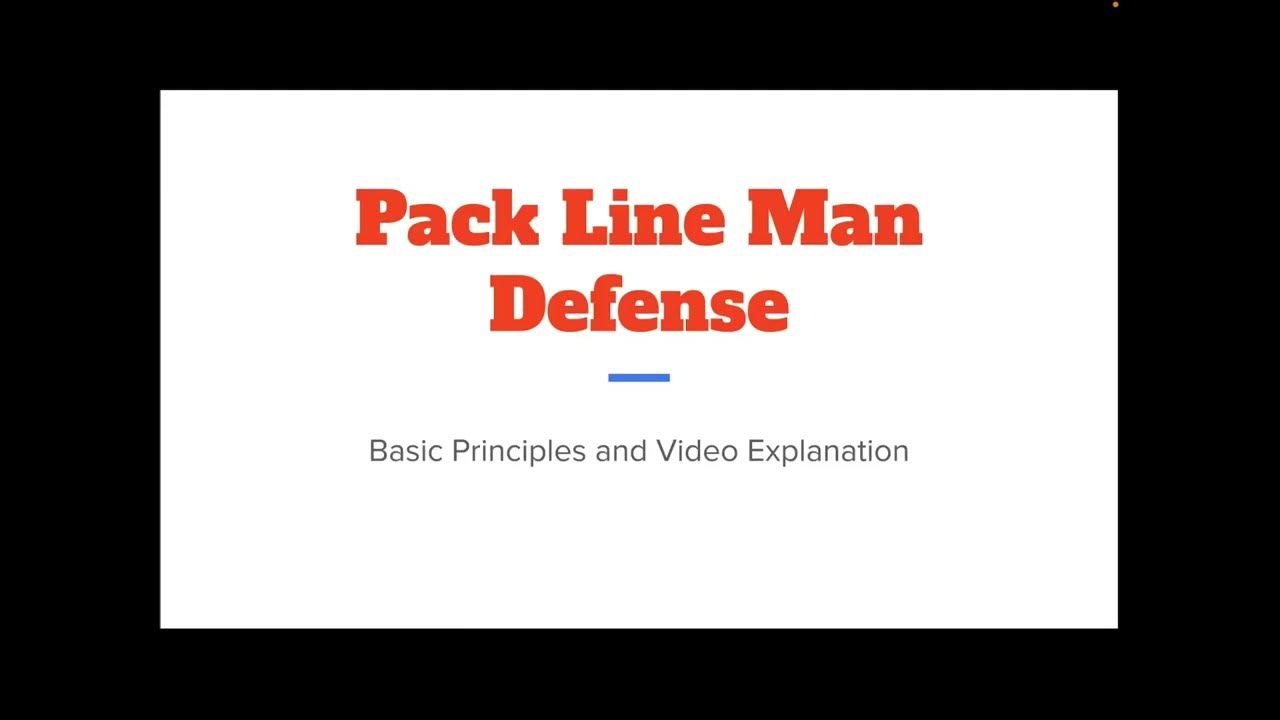 How to Run a Pack Line Defense YouTube