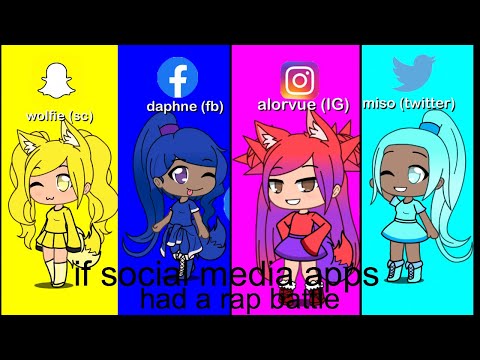 if social media apps had a rap battle (Gacha life)