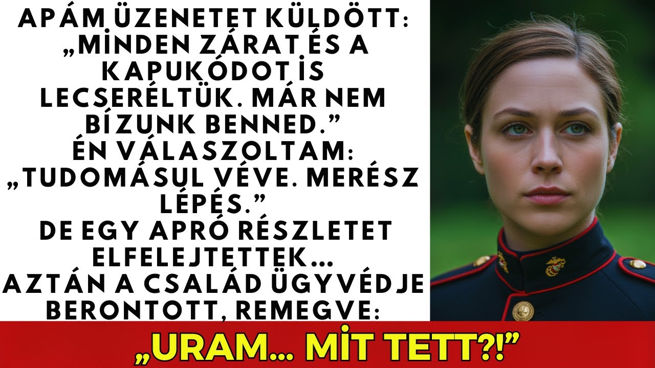 Apám lecserélte a zárakat és kapukódokat — de az ügyvéd remegve jött: „Uram… mit tett?”