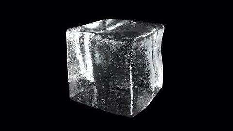 Detailed Ice Cube Close Up Rotates Stock Motion Graphics