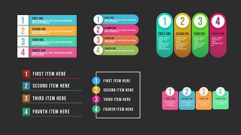 Infographic Elements - Lists After Effects Templates