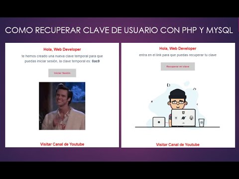 Como Recuperar clave de usuario en un Sistema con PHP y Mysql