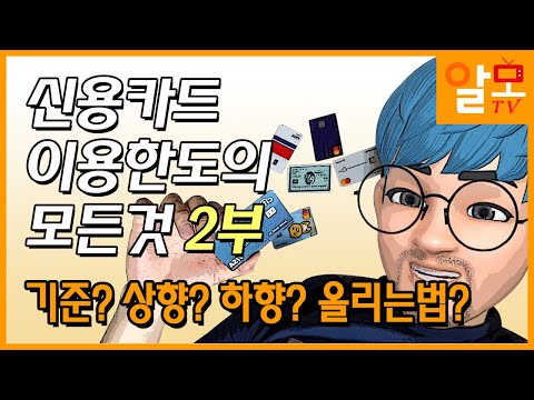   신용카드 이용한도의 모든것 2부 기준 한도상향 한도하향 올리는법 까지