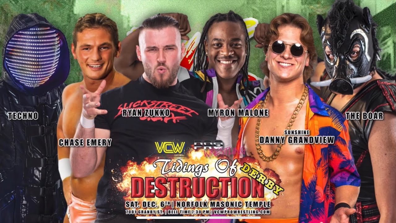 Ryan Zukko VS Myrone Malone VS Danny Grandview VS TECHNO VS The Boar: VCW Tidings of Destruction ‘25