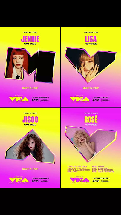 Blackpink is the first group with all members nominated for a VMA in the same year🎉 #blackpink