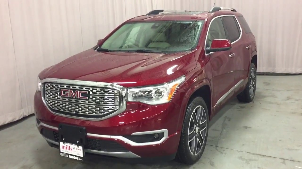 2018 Gmc Acadia Awd Denali Hands Free Liftgate Surround Camera Red Oshawa On Stock 180349