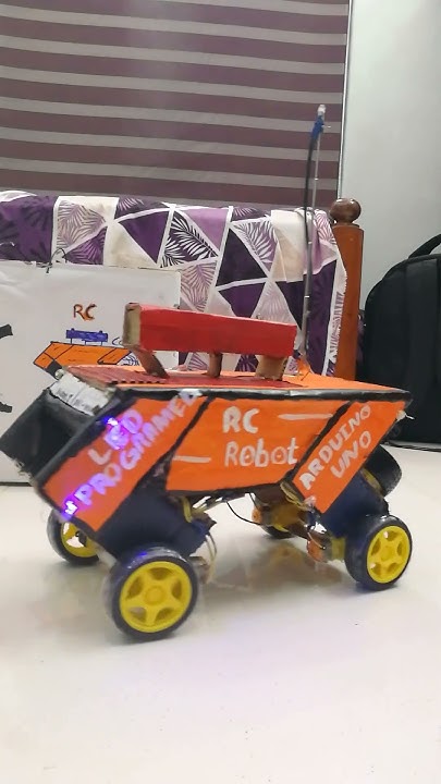 New cardboard rc Arduino programed robot#shorts - YouTube