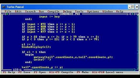 Game snake in pascal