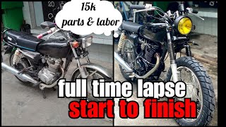 Honda Tmx 155 Scrambler Build Low Budget full time lapse / tmx 155 cafe racer build