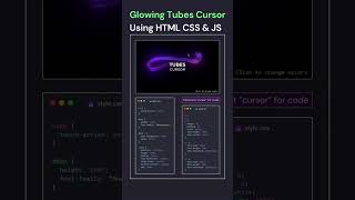 ​I Coded Glowing Neon Tubes That FOLLOW Your Mouse! #tutorial #viral #shorts