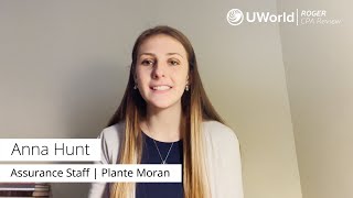 How UWorld Roger CPA Review helped Anna Hunt pass the CPA Exam on her first try.