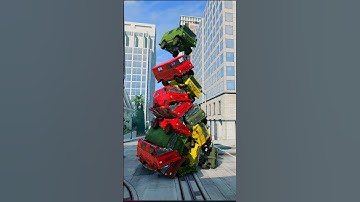 Mix Color Buses & Vans Fall Explode Crash - BeamNG.drive#beamngdrive #shortvideo #youtubeshorts