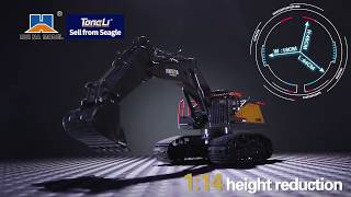 Video demonstration of a 22-channel Huina 592 excavator model