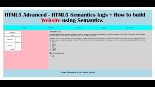 HTML5 Advanced - HTML5 Semantics tags + How to build website using Semantics