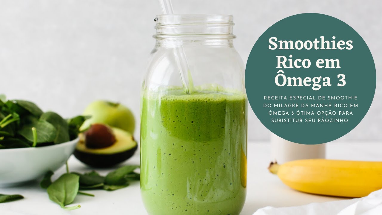 O Smoothie Diário de Energia Do Milagre Da Manhã Rico Em Ômega 3