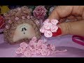 DIY-ROSAS DE FITA DE CETIM NÚMERO 3 FÁCIL E LINDA!!PASSO A PASSO!!!^^