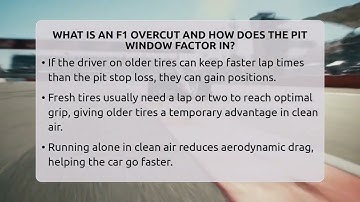 What Is An F1 Overcut And How Does The Pit Window Factor In? - Pole Position Experts