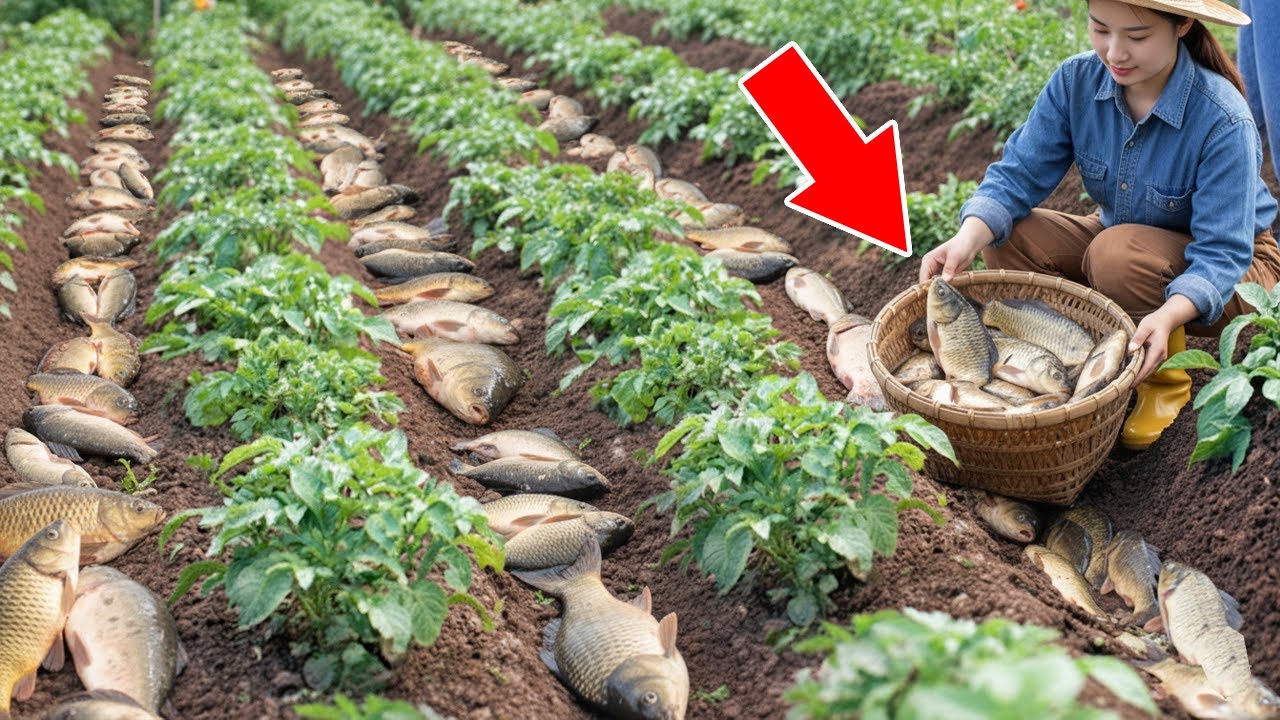 người Trung Quốc bắt Cá làm Phân Bón để Trồng Rau quá thông minh