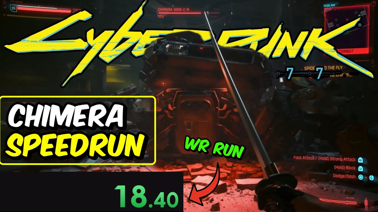 Cyberpunk2077 Chimera Boss Fight Speedrun | WR??? | Very Hard | 2.21 | Lvl 26