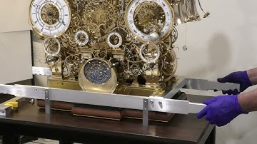 Astro-skeleton, fitting of the carrying frame to the clock demo.