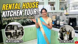 "My Simple Rental House Kitchen Tour🏠✨ | Non-Modular Kitchen Organization Ideas &amp; Decor 2026"