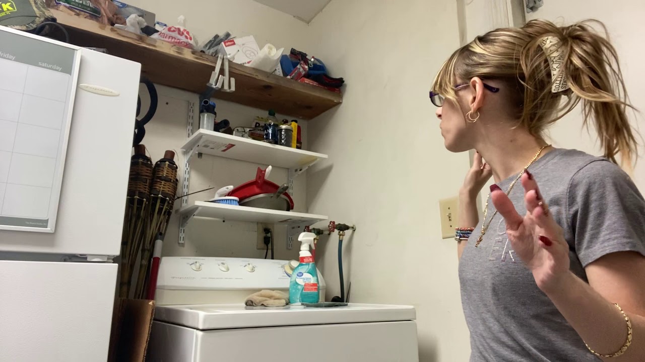 ASMR!! Cleaning Vlog!!! 🧽🧼🦠Deep Scrubbing The Laundry Room Wall