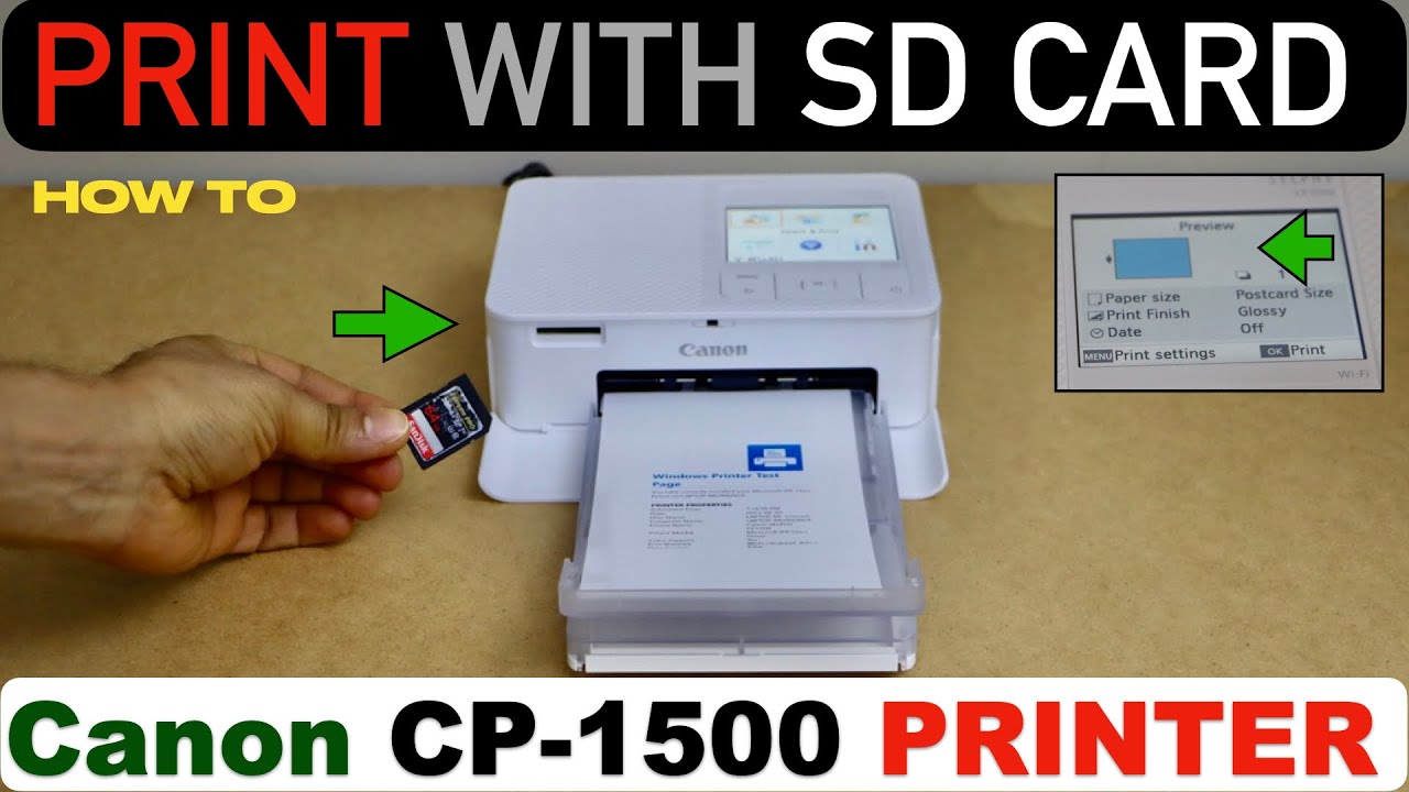 Canon SELPHY CP-1500 Setup, Install photo Film, Load Paper Tray, WiFi  Setup, Print Photos & Review ! 