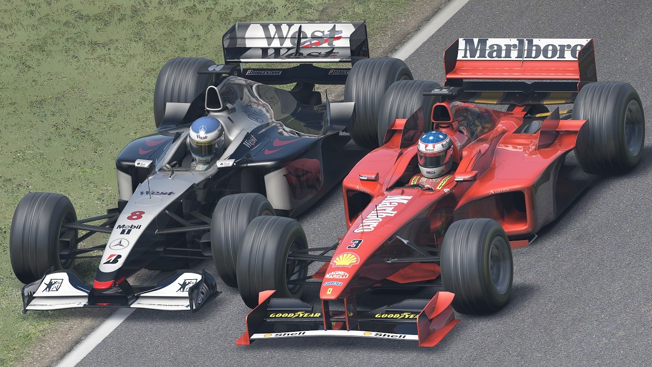Michael Schumacher vs Mika Häkkinen | Ferrari F300 vs McLaren