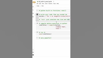 Python built-in functions: exec()