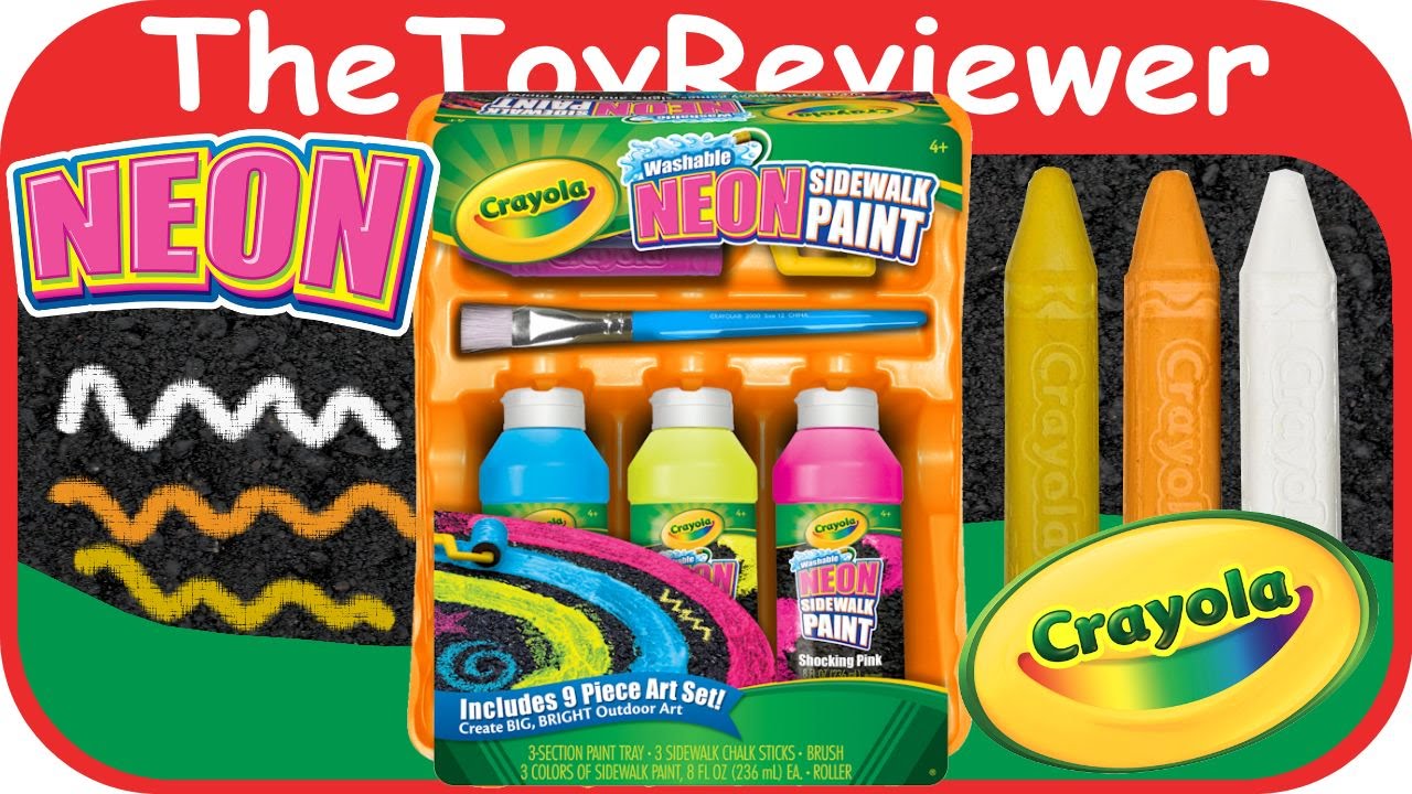 Crayola Neon Washable Sidewalk Paint Tray Set