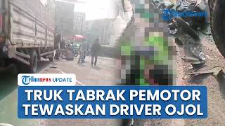 Truk Tabrak Sejumlah Pemotor & Tewaskan Ojol di Bekasi, Istri Korban Menangis Histeris