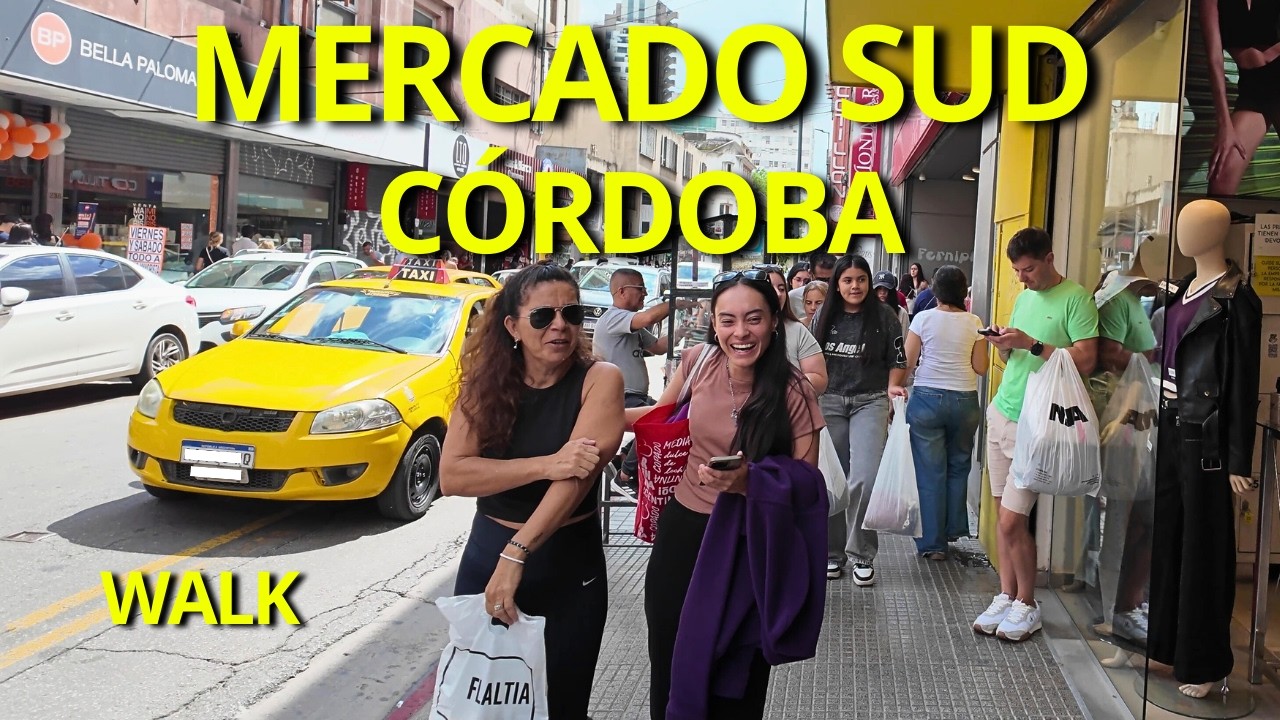 ¿Qué hay entre la Zona Bancaria y el Mercado Sud? 😮 | Córdoba Walking Tour 4K