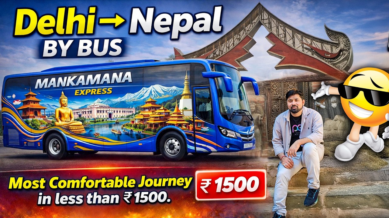 Less than ₹1500 में Delhi to Nepal Bus Journey 😲 | Cheapest International Trip from India