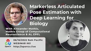 Markerless Articulated Pose Estimation with DeepLabCut,  feat. Alexander Mathis - OpenCV Live #61