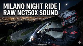 Riding the Dark: Milan Lights to Como Lake | ASMR | RAW Engine Sound | Honda NC750X