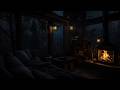Rainy Forest Nights And Fireplace Warmth Relaxing Cabin Ambience For Calm 