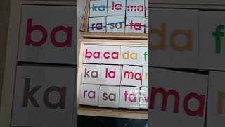 Silabas Simples de Aprendizaje, de madera.