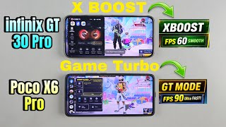 XBoost vs Game Turbo Free Fire FPS Test Infinix GT 30 Pro vs POCO X6 Pro screenshot 4